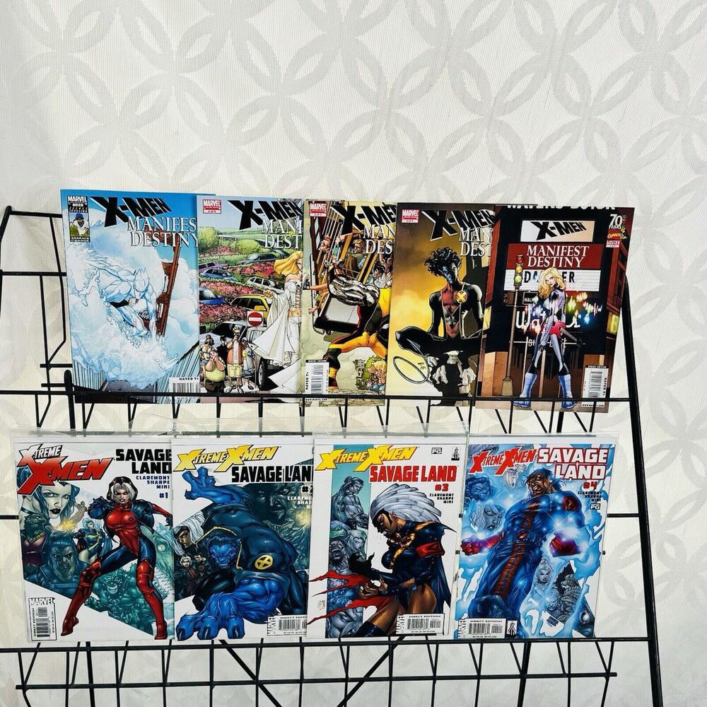 X-Treme X-Men Savage Land 1-4 & Manifest Destiny Xmen 1-5 Mini Series Lot